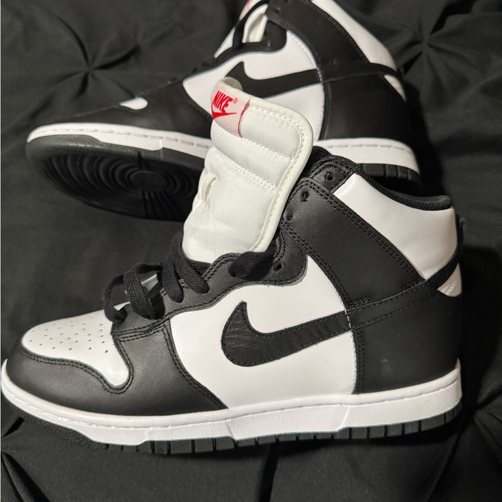 Nike Black and White Dunk High Sneakers